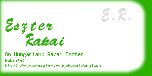 eszter rapai business card